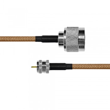 Epcom Cable Coaxial RG-142/U N Macho - Mini UHF Macho, 1.10 Metros, Negro/Marrón - Envío Gratis