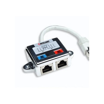 Intellinet Adaptador RJ-45 Macho - 2x RJ-45 Hembra, Plata - Envío Gratis