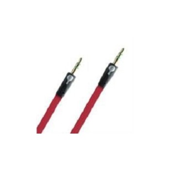 Easy Line Cable Auxiliar 3.5mm Macho - 3.5mm Macho, 1 Metro, Negro/Rojo - Envío Gratis