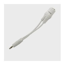 Ackteck Cable 3.5mm Macho - 2x 3.5mm Hembra, 10cm, Blanco - Envío Gratis