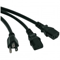 Tripp Lite Cable de Poder Divisor en ''Y'' NEMA 5-15P Macho - C13 Coupler Hembra, 1.83 Metros, Negro - Envío Gratis
