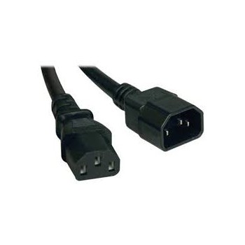 Tripp Lite Cable de Poder para PC C14 Coupler Macho - C13 Hembra Coupler, 61cm, Negro - Envío Gratis