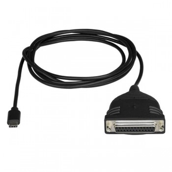 StarTech.com Cable Adaptador de Impresora USB Tipo C Macho - Paralelo DB25 Hembra, 1.83 Metros, Negro - Envío Gratis