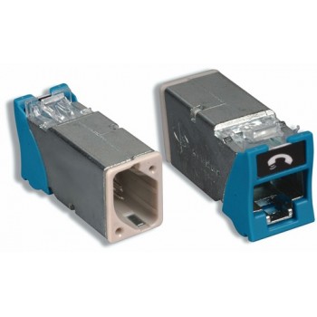 Siemon Jack de Red Cat5e Blindado Z-MAX, RJ45/RJ11, Azul - Envío Gratis