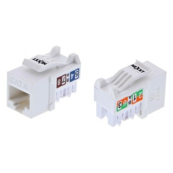 Nexxt Solutions Jack de Red Cat6, RJ-45, Blanco - Envío Gratis