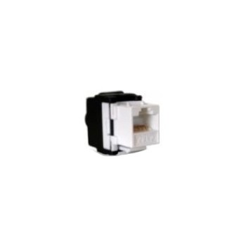 Enson Jack de Red Cat6a, RJ-45, Negro/Blanco - Envío Gratis