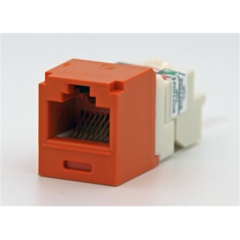 Panduit Jack de Red Cat6 de 8 Posiciones, RJ-45, Naranja - Envío Gratis