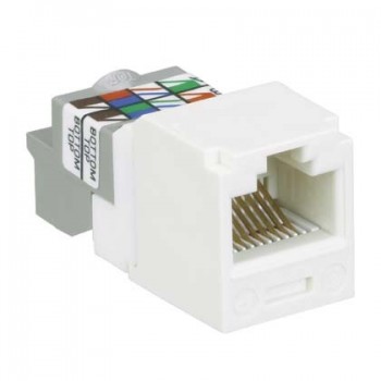 Panduit Jack de Red Mini-Com TP Categoría 6 UTP de 8 Posiciones, RJ-45, Blanco - Envío Gratis