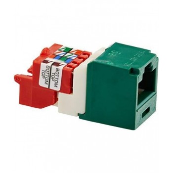 Panduit Jack Modular Mini-Com TX5e Cat5e, Verde/Blanco - Envío Gratis