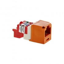 Panduit Jack Modular Mini-Com TX5e Cat5e, Naranja/Blanco - Envío Gratis