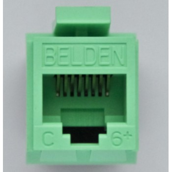 Belden Jack de Red Cat6+, RJ-45, Verde - Envío Gratis