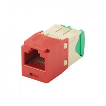 Panduit Jack de Red Cat6 UTP, RJ-45, Rojo - Envío Gratis