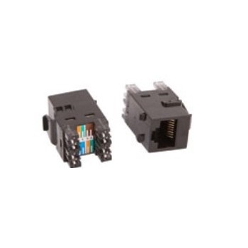 TE Connectivity Jack Modular Tipo Keystone Categoría 5e, RJ-45, Negro - Línea Standard Compliant 110 - Envío Gratis