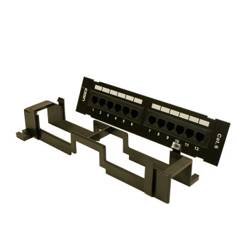 Logico Panel de Parcheo 12 Puertos UTP Cat6, Negro - Envío Gratis