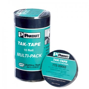 Panduit Abrazadera para Cables Tak-Tape, 10.7 Metros, Negro, 10 Piezas - Envío Gratis