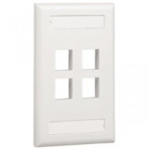 Panduit Placa para Pared, 4 Puertos, Blanco - Envío Gratis