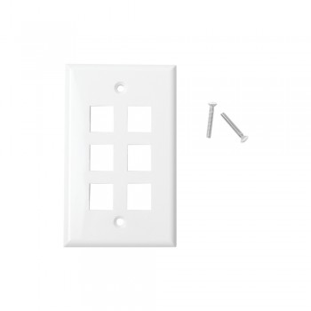 LinkedPRO Placa de Pared RJ-45, 6 Puertos, Blanco - Envío Gratis