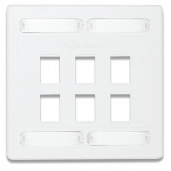 Simon Placa de Pared Doble MAX de 6 Puertos, Blanco - Envío Gratis