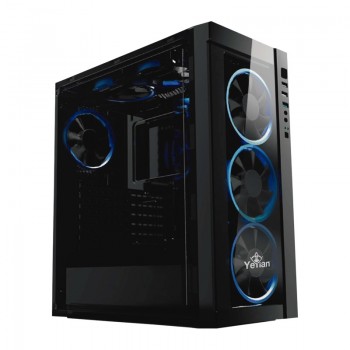 Gabinete Yeyian Blade 2100 con Ventana LED Azul, Midi-Tower, ATX/Micro-ATX, USB 2.0/3.1, sin Fuente, Negro - Envío Gratis