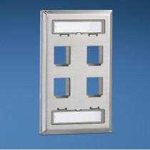 Panduit Placa de Pared Vertical NKF4S, 4 Puertos Netkey, Acero - Envío Gratis