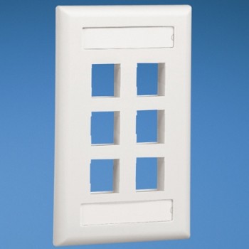 Panduit Placa de Pared Vertical NK6FIWY, 6 puertos Netkey, Blanco Mate - Envío Gratis