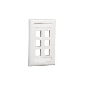 Panduit Placa de Pared Vertical NK6FEIY, 6 Puertos Netkey, Marfil - Envío Gratis