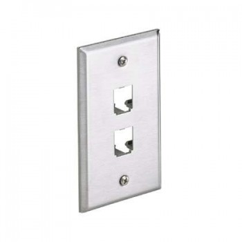 Panduit Placa para Pared 2 Puertos Mini-Com, Acero Inoxidable - Envío Gratis