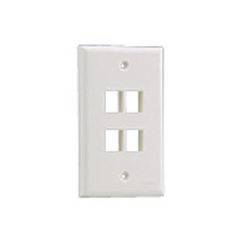 Panduit Placa para Pared 4 Puertos RJ-45, Blanco - Envío Gratis