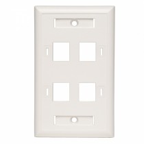 Tripp Lite Placa de Pared, 4 Puertos RJ-45, Blanco - Envío Gratis