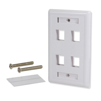 Logico Placa de Pared WP304, 4 Salidas, Blanco - Envío Gratis