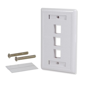 Logico Placa de Pared de 3 Puertos, Blanco - Envío Gratis