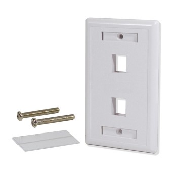 Logico Placa de Pared de 2 Puertos, Blanco - Envío Gratis