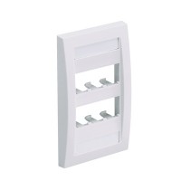 Panduit Placa Ejecutiva con 6 Puertos en Ventanas Sencillas, Blanco, 1 Pieza - Envío Gratis