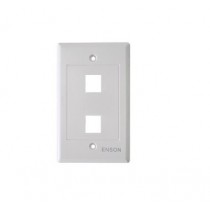 Enson Placa de Pared Universal, 2 Puertos, sin Jack, Blanco - Envío Gratis