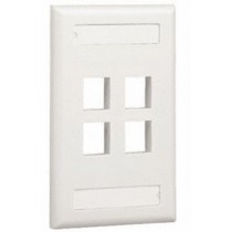 Panduit Placa Vertical NK4FIWY, 4 Ventanas, Blanco - Envío Gratis