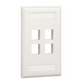 Panduit Placa Vertical NK4FIWY, 4 Ventanas, Blanco - Envío Gratis