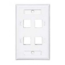 ConduNet Placa de Pared de 4 Puertos, Blanco - Envío Gratis