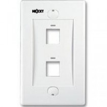 Nexxt Solutions Placa para Pared Doble, RJ-45, 2 Salidas, Blanco - Envío Gratis