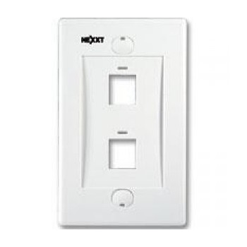 Nexxt Solutions Placa para Pared Doble, RJ-45, 2 Salidas, Blanco - Envío Gratis