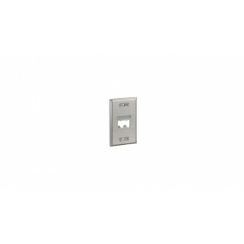 Panduit Placa de Pared Vertical UICFP2S, 2 Puertos, Acero Inoxidable - Envío Gratis