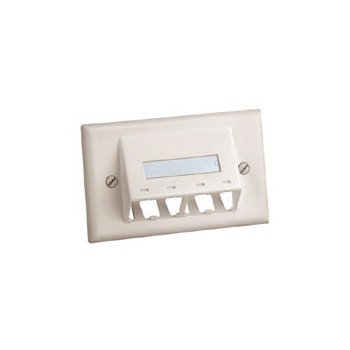 Panduit Placa de Pared Horizontal, 4 Puertos, Blanco - Envío Gratis