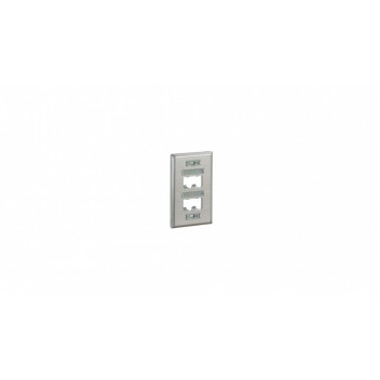 Panduit Placa de Pared UICFP4S, 4 Puertos, Acero Inoxidable - Envío Gratis