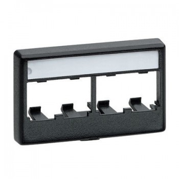 Panduit Placa para Mueble Modular 4 Puertos, Negro - Envío Gratis