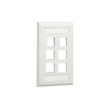 Panduit Placa para Pared 6 Puertos RJ-45, Blanco - Envío Gratis