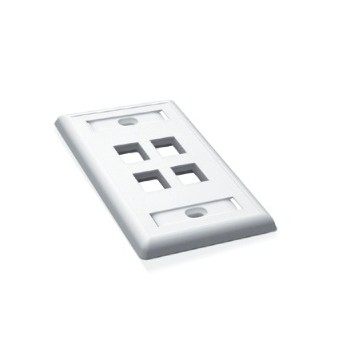 3M Placa Estándar de Pared, 4 Puertos, Blanco - Envío Gratis