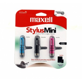 Kit de Maxell Stylus Mini para Tableta, Azul, Negro, Rosa - 3 Piezas - Envío Gratis