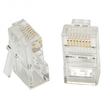 BRobotix Conector RJ-45 Cat5e de 8 Posiciones, Transparente, 100 Piezas - Envío Gratis