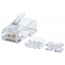 Intellinet Plug RJ-45 Cat6a UTP Sólido, Bote con 80 Piezas Transparentes - Envío Gratis