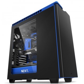 Gabinete NZXT H440 con Ventana, Midi-Tower, ATX/micro-ATX/mini-iTX, USB 3.0, sin Fuente, Negro/Azul - Envío Gratis