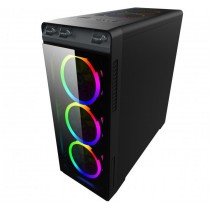 Gabinete Eagle Warrior Mirror Plus RGB, Tower, ATX/Micro-ATX, USB 2.0/3.0, sin Fuente, Negro - Envío Gratis